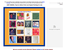 Tablet Screenshot of gallerywarhol.com